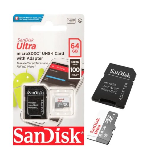 MEMORIA MICRO SD SANDISK CLASS10-64GB