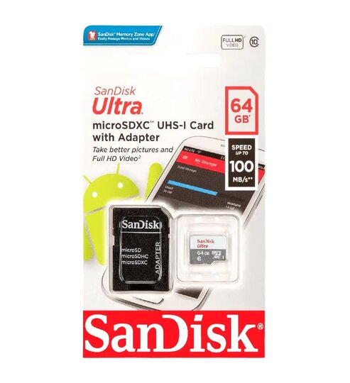 MEMORIA MICRO SD SANDISK CLASS10-64GB